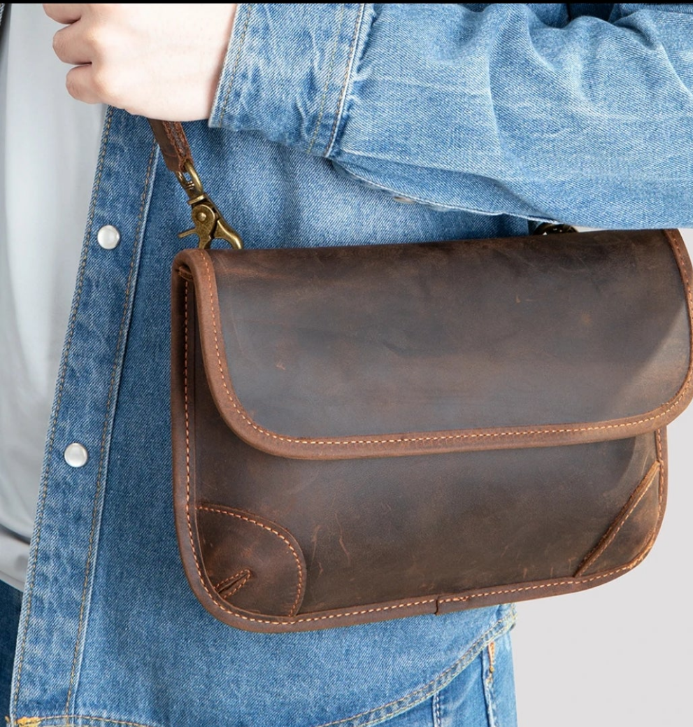 Leder-Umhängetasche