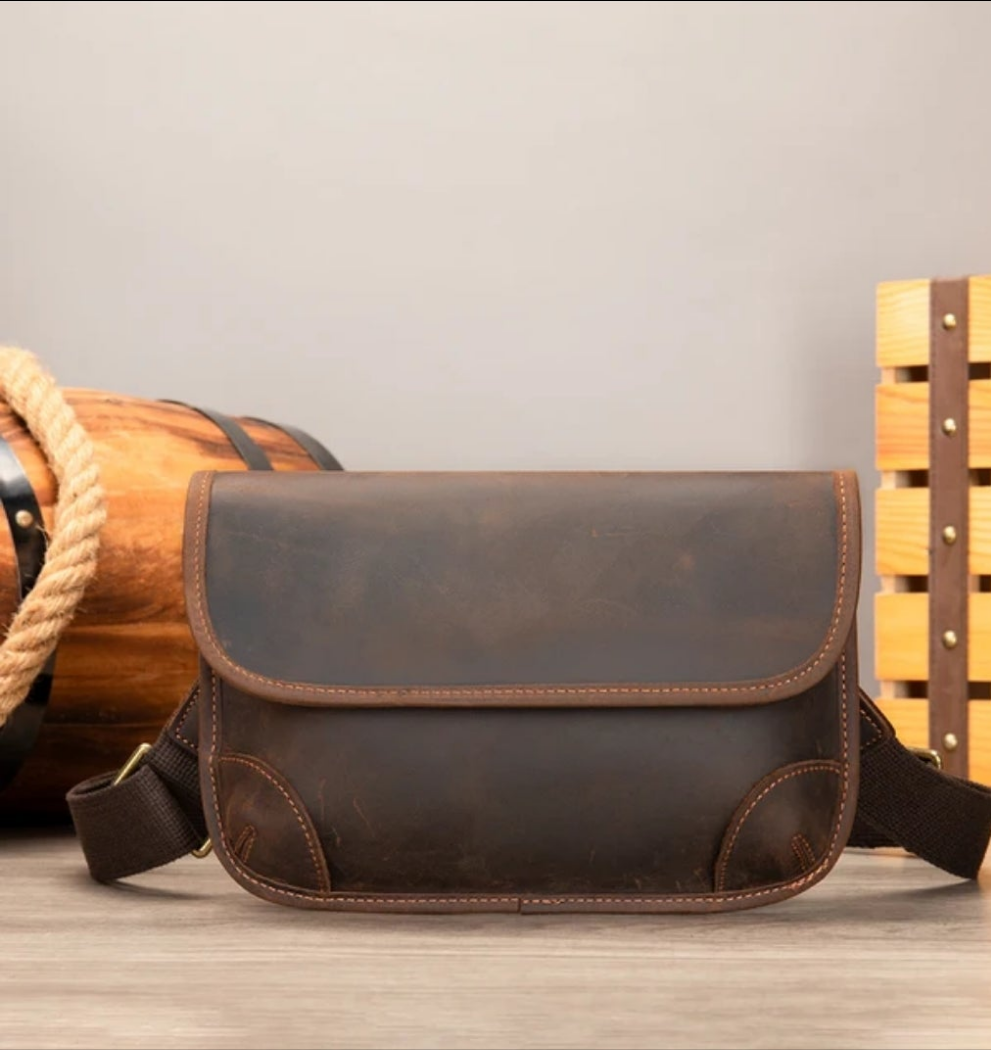 Leder-Umhängetasche