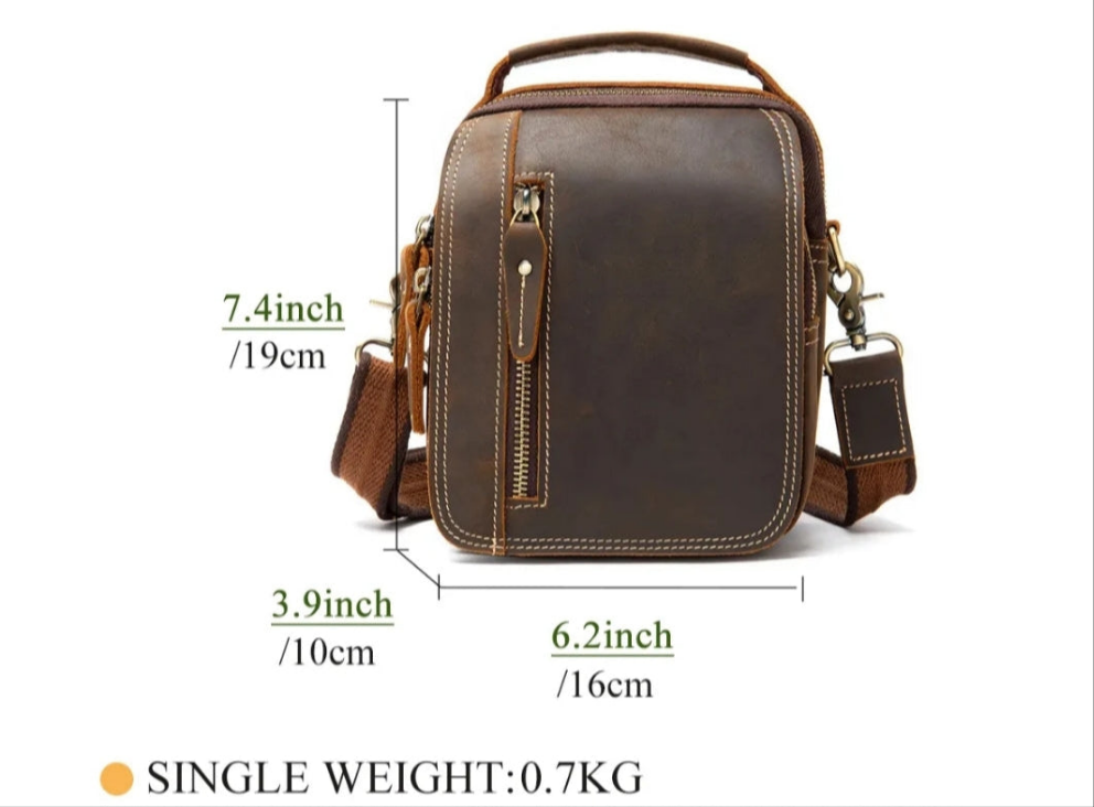 Kleine Ledertasche für Herren