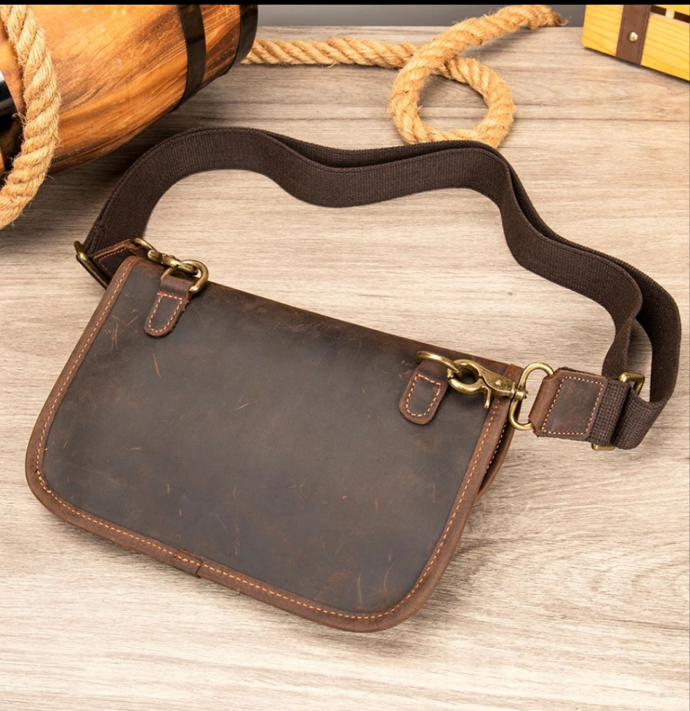 Leder-Umhängetasche