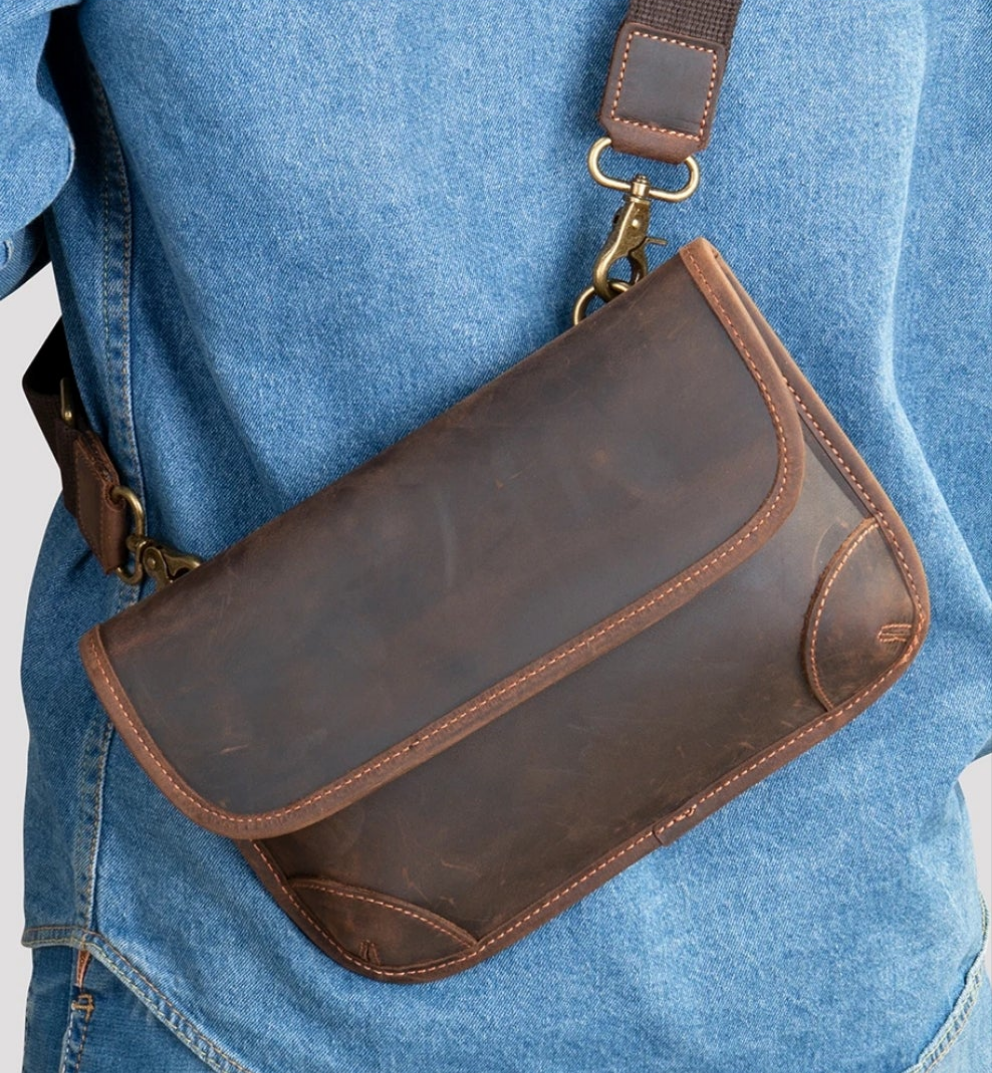 Leder-Umhängetasche