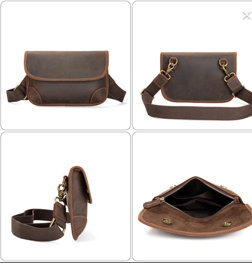 Leder-Umhängetasche