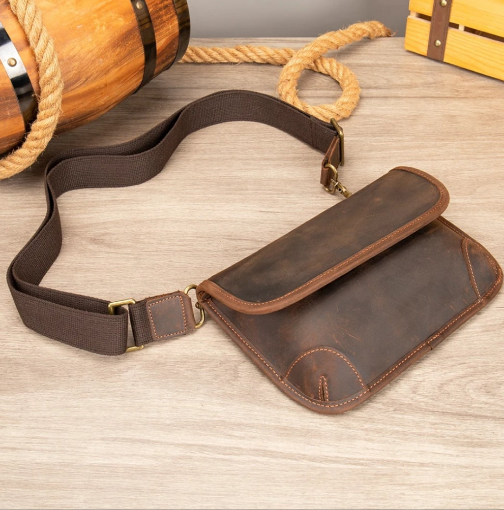 Leder-Umhängetasche