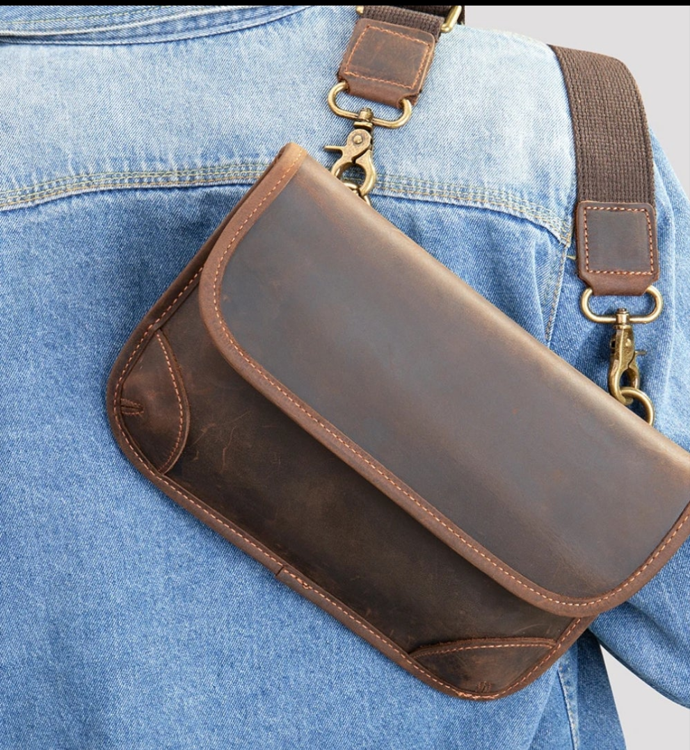 Leder-Umhängetasche