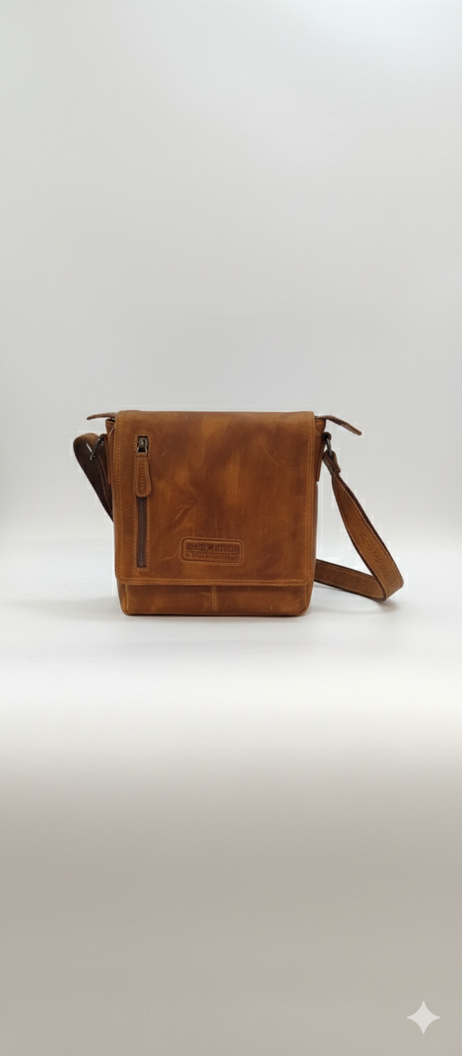 Rugged Leather Shoulder Bag