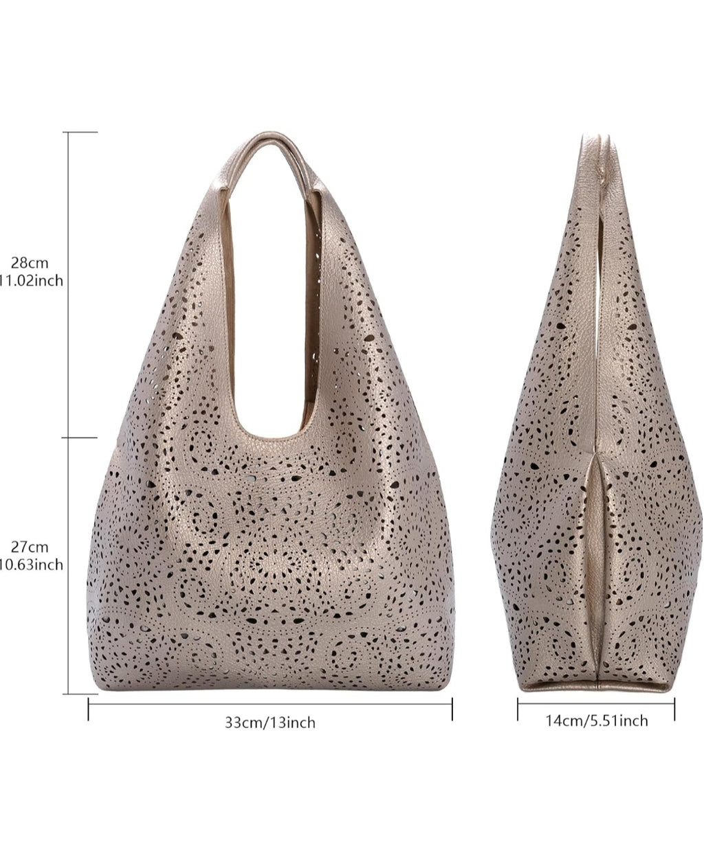 Luxuriöser Shopper in Leder-Optik