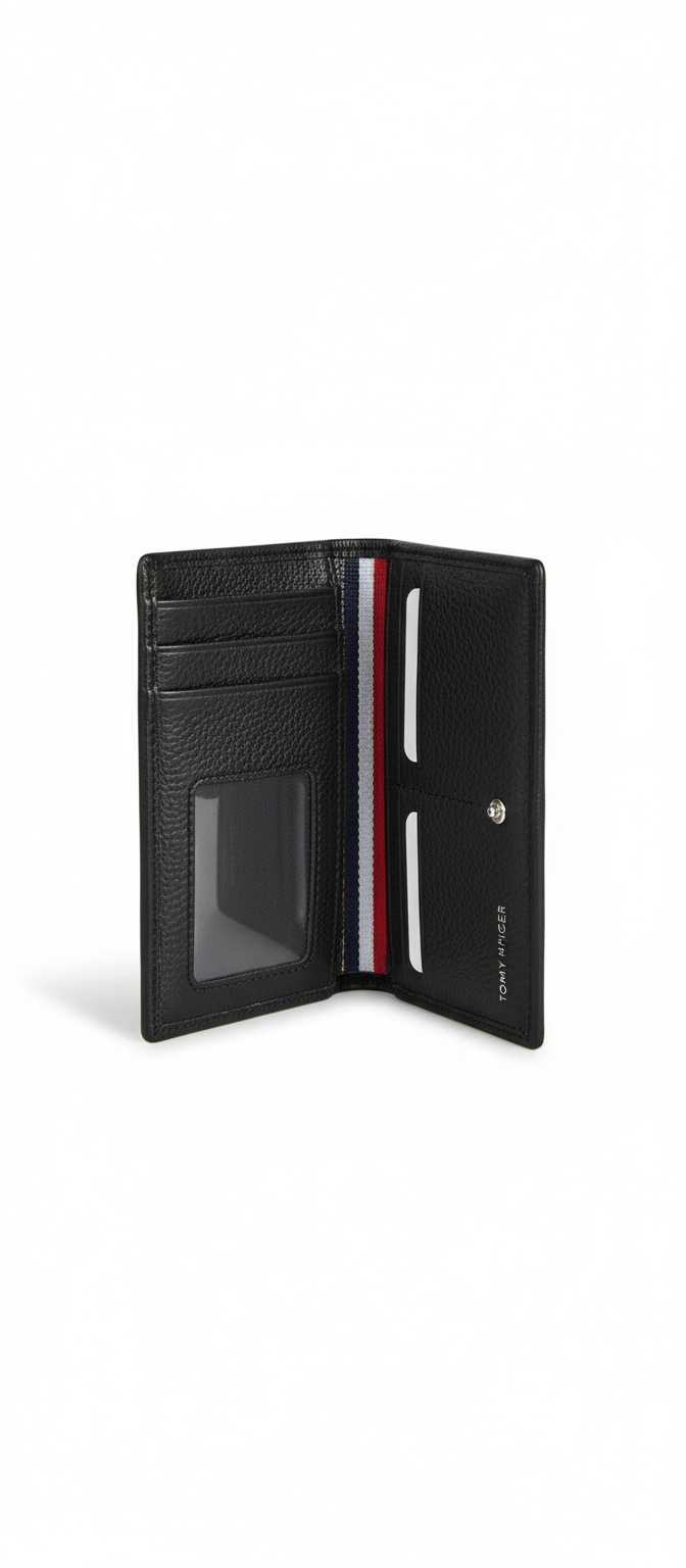 Elegantes Tommy Hilfiger Kreditkarten-Etui | Schwarz mit TH-Logo