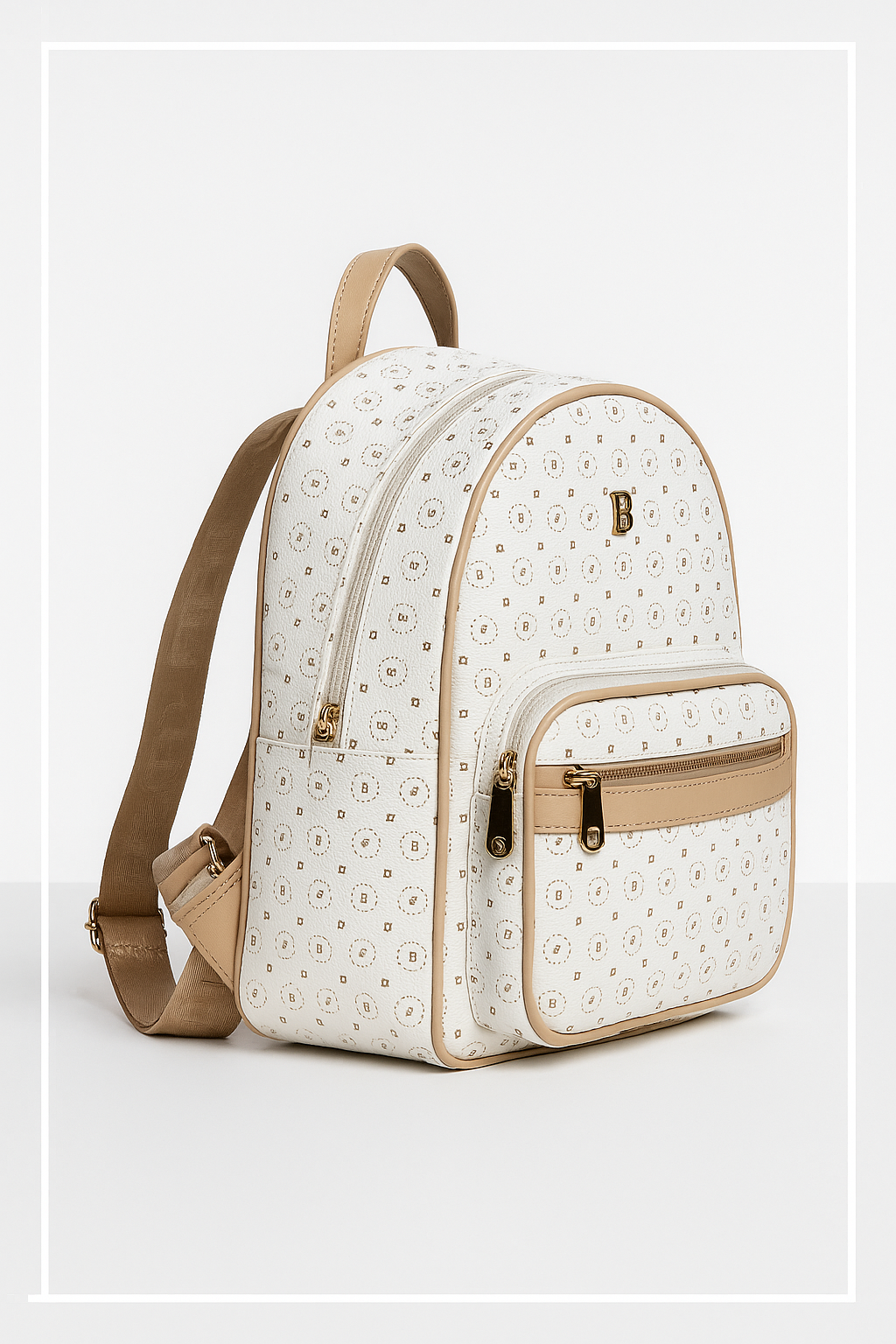 Luxury Mini-Rucksack in Creme/Beige – Stilvoller Begleiter