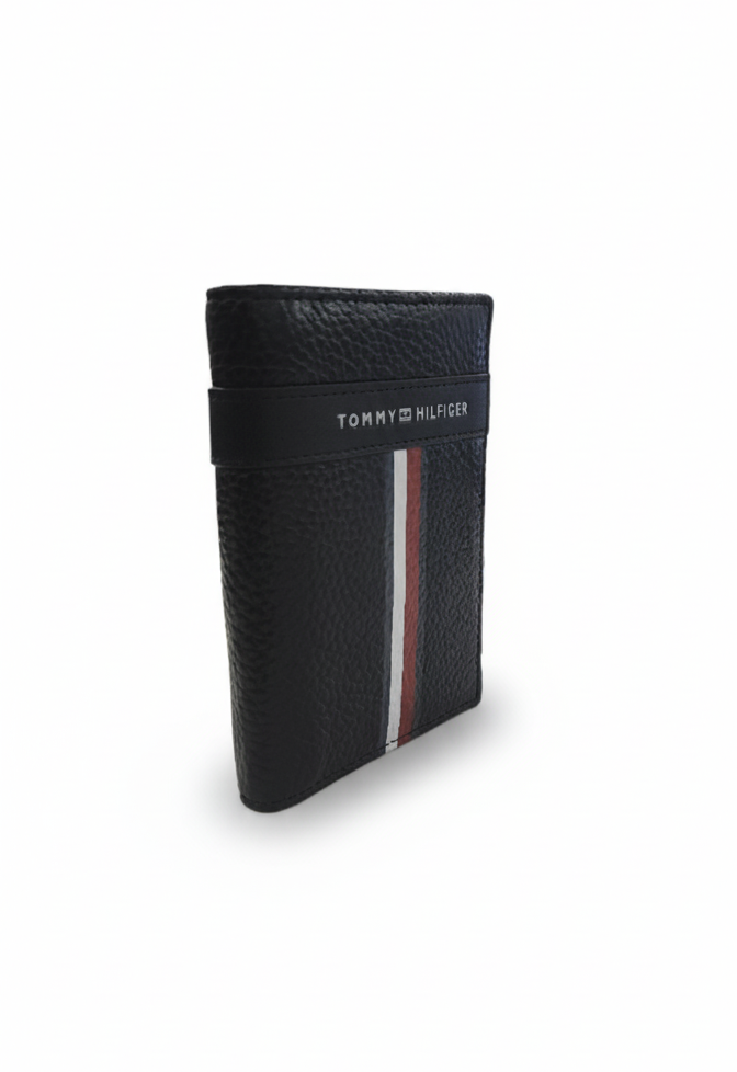 Elegantes Tommy Hilfiger Kreditkarten-Etui | Schwarz mit TH-Logo