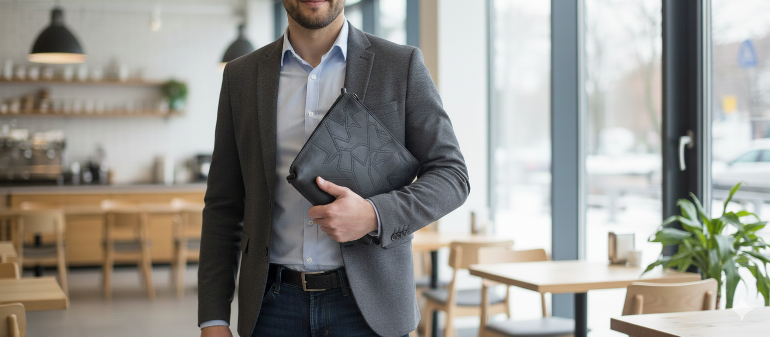 CK Jeans Logo Clutch Bag