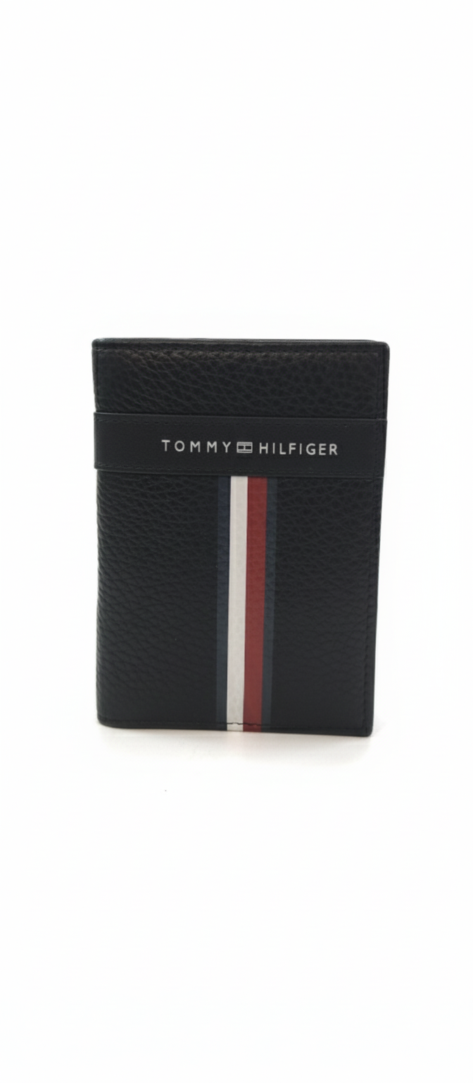 Elegantes Tommy Hilfiger Kreditkarten-Etui | Schwarz mit TH-Logo