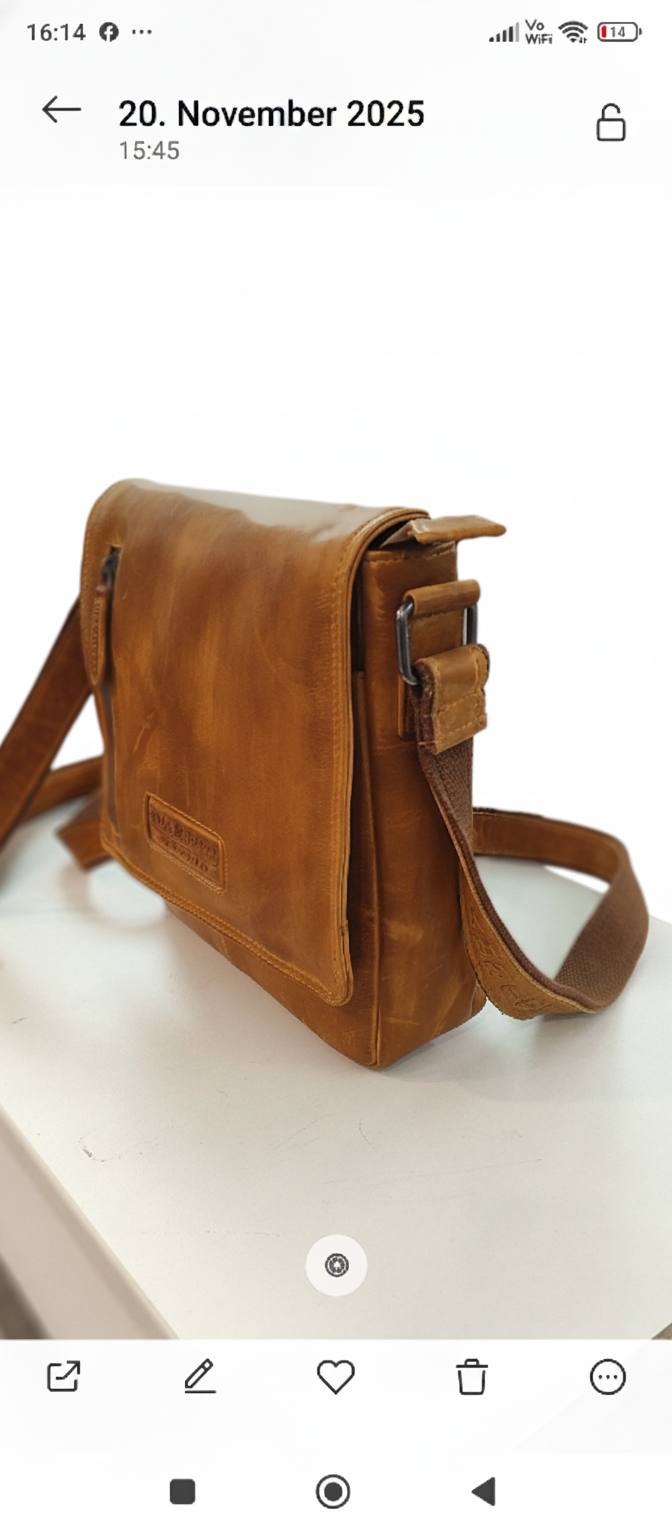 Rugged Leather Shoulder Bag