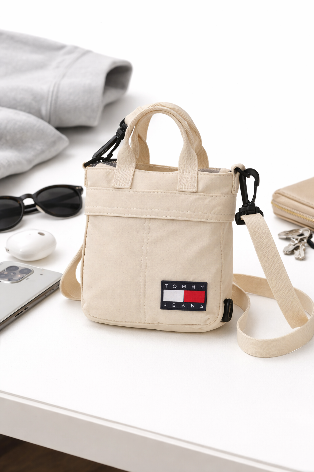 Tommy Jeans Mini Crossbody Tote with Logo Patch