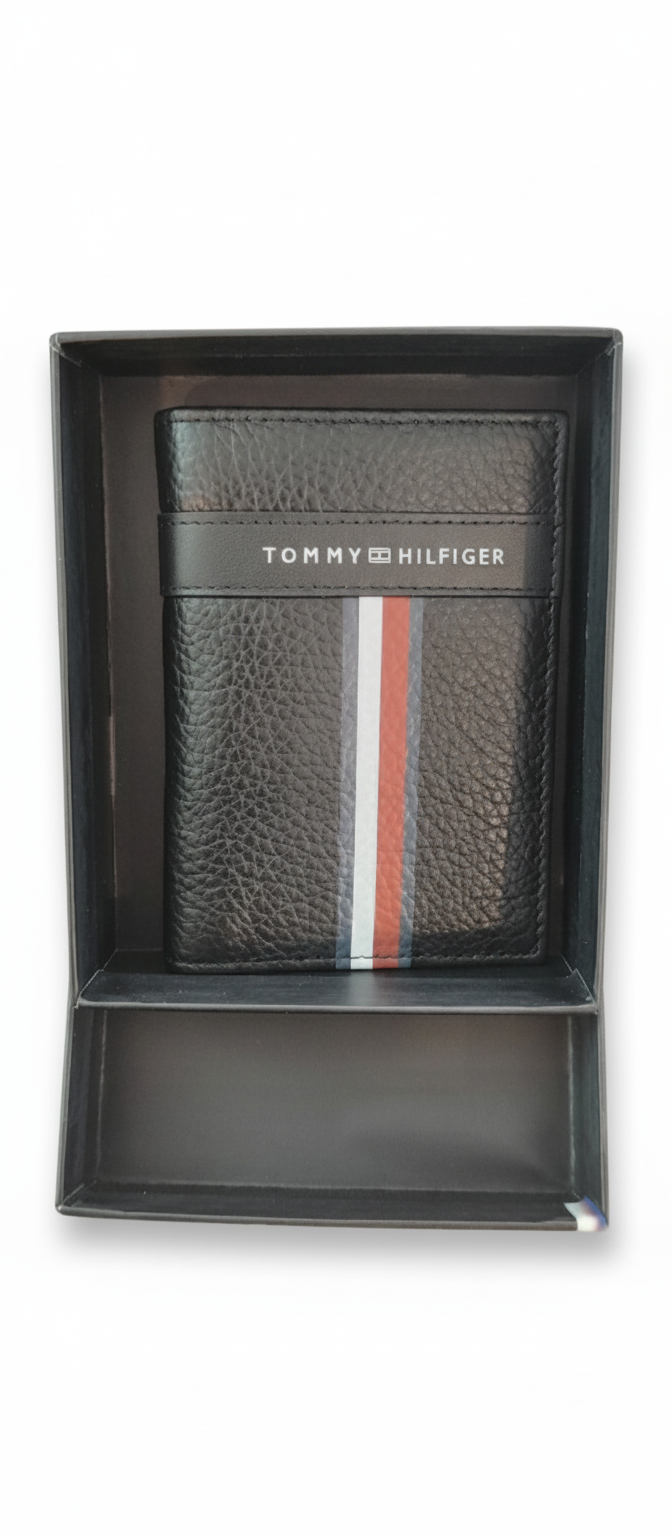 Elegantes Tommy Hilfiger Kreditkarten-Etui | Schwarz mit TH-Logo