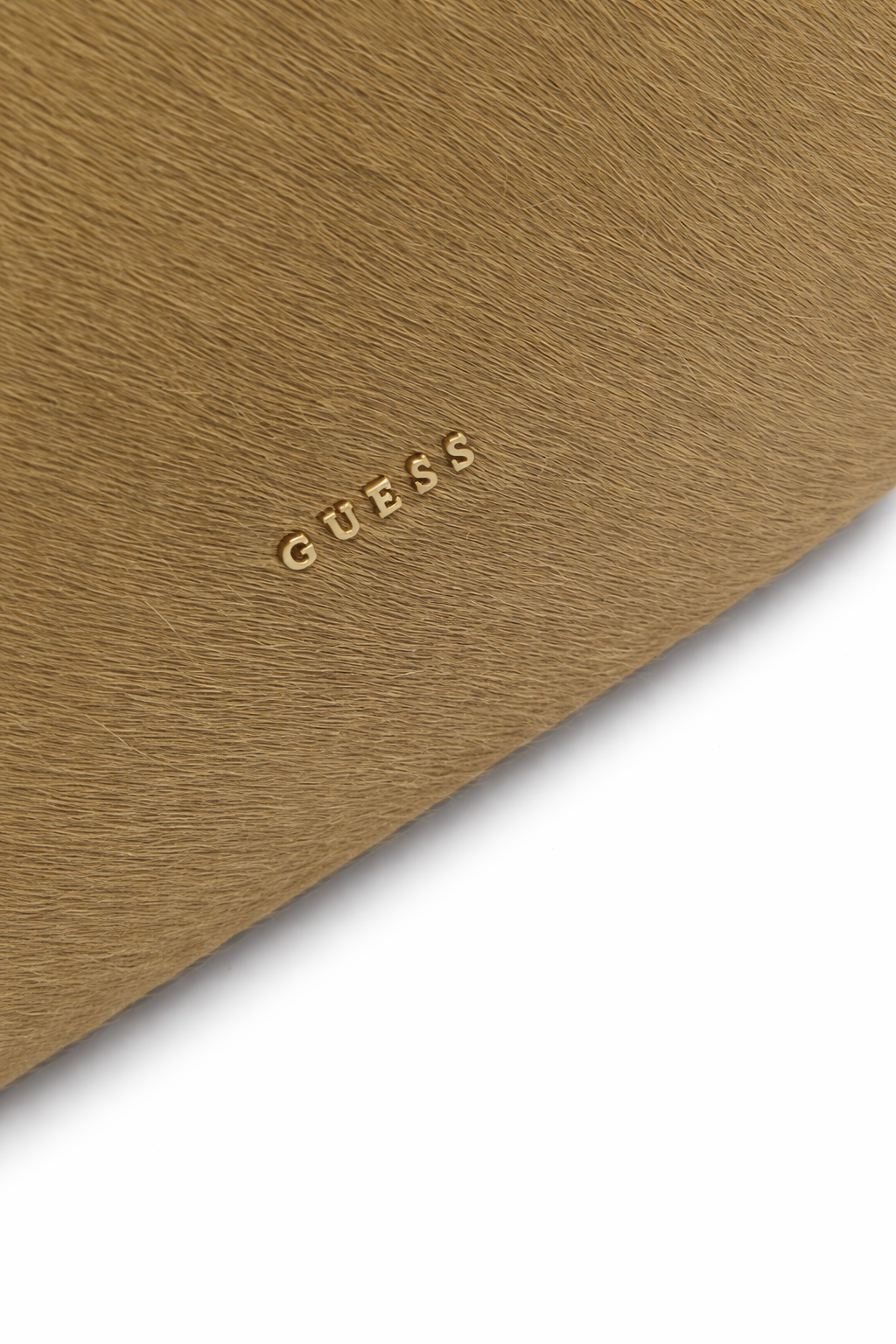 Guess Damen Handtasche Shopper Beige - Elegante Henkeltasche Velours-Optik